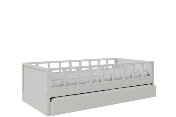 Cama link plus com auxiliar grades inteiras - palitada - branco