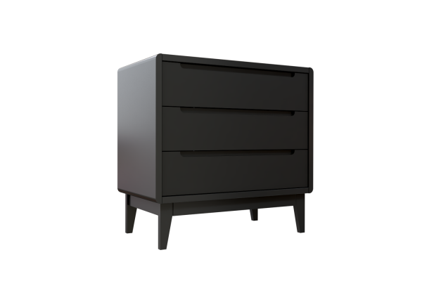 Cômoda bo 3 gavetas - preto