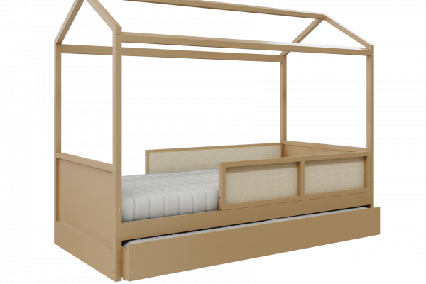 Cama link + Casinha + Auxiliar + 2 meia grade - paha - capuccino